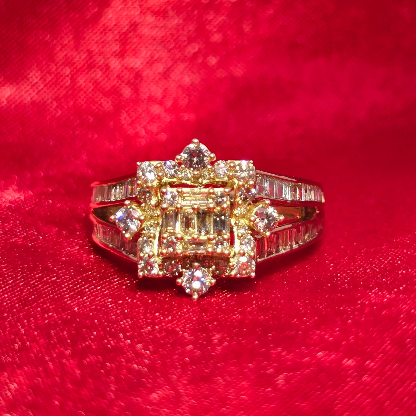 Engagement Ring Diamond 1.75 ctw 14K Yellow Gold