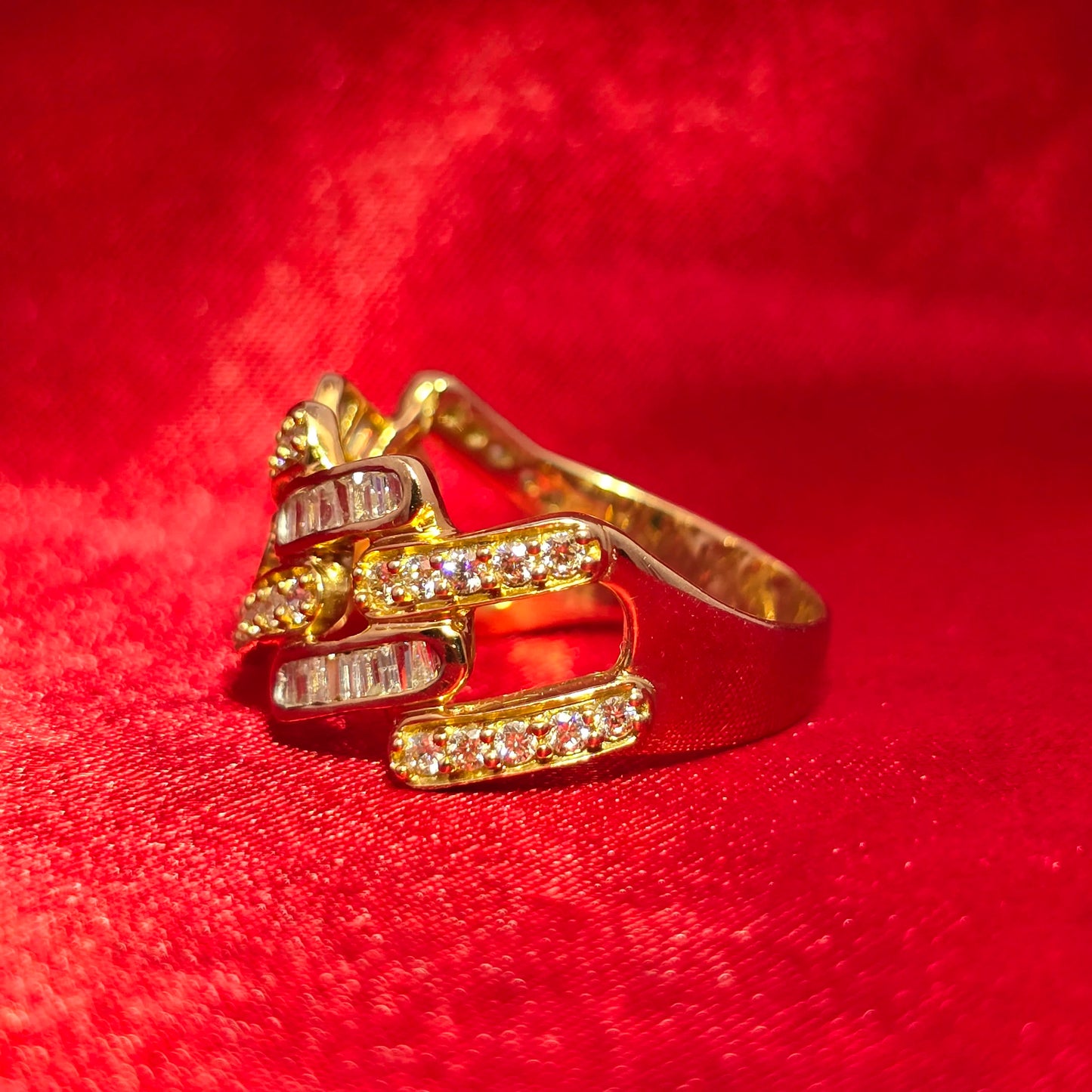 Baguette Ring Diamond 1.15 ctw 10K Yellow Gold