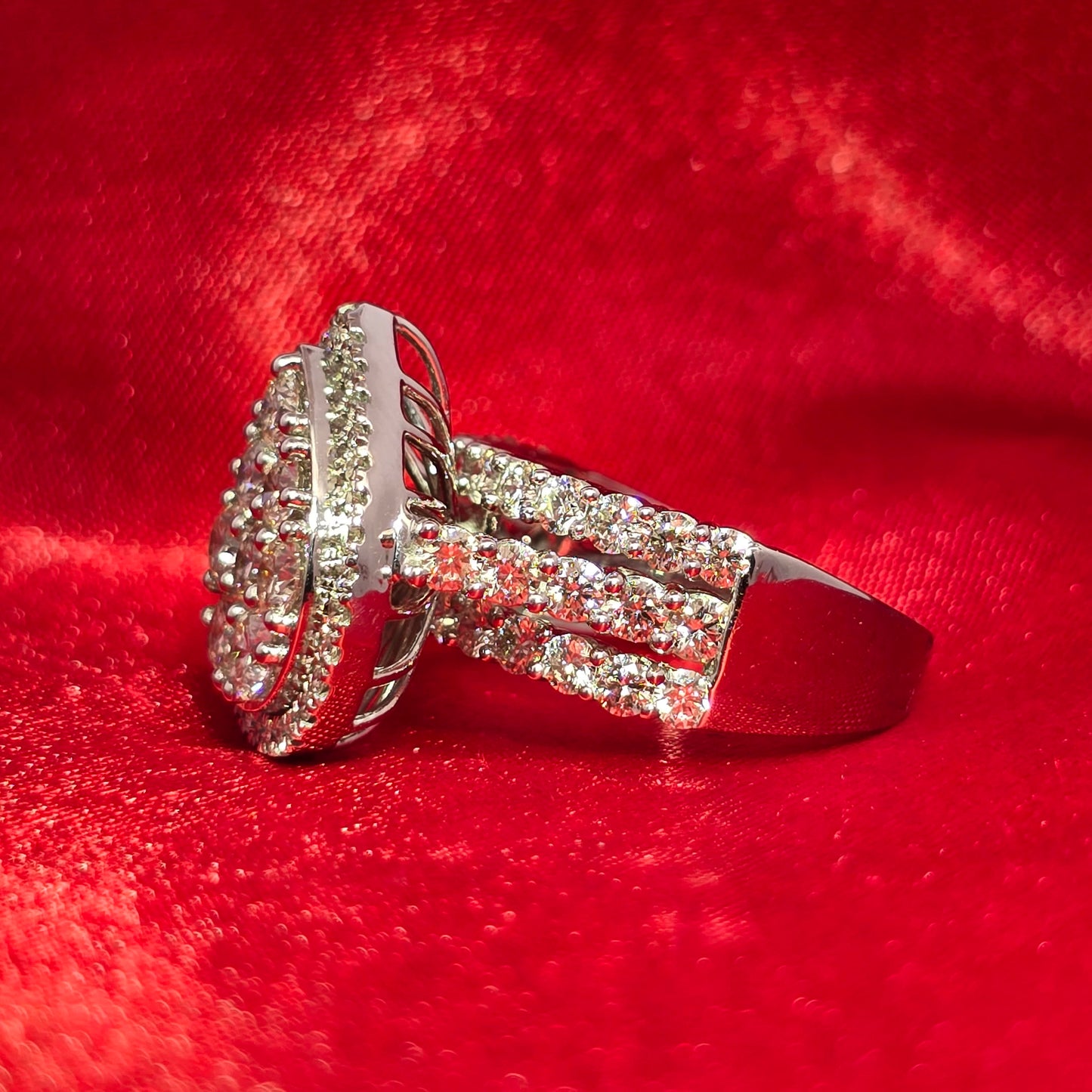 Engagement Ring Pear Diamond 2.79 ctw 14K White Gold