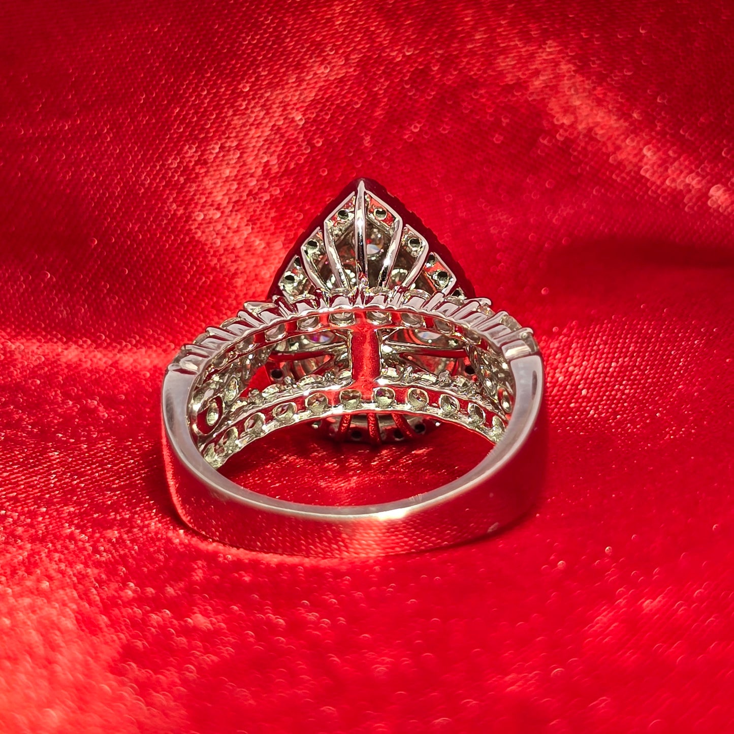 Engagement Ring Pear Diamond 2.79 ctw 14K White Gold