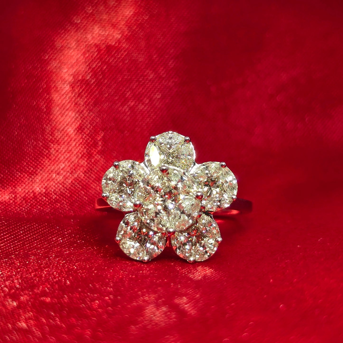 Brilliant Cut Ring Diamond 1.84 ctw 18K White Gold