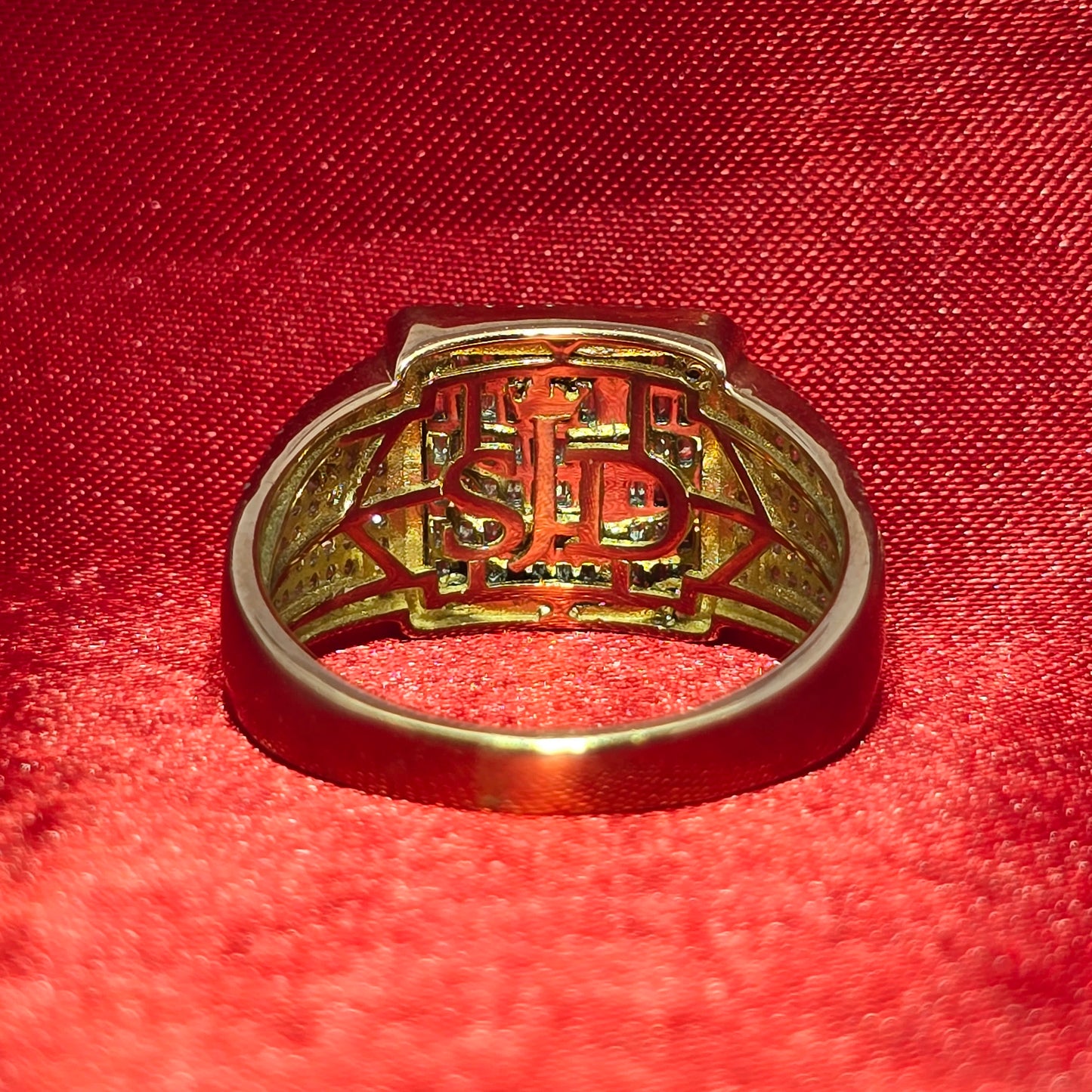 "L" Initial Ring Diamond 0.86 ctw 10K Yellow Gold