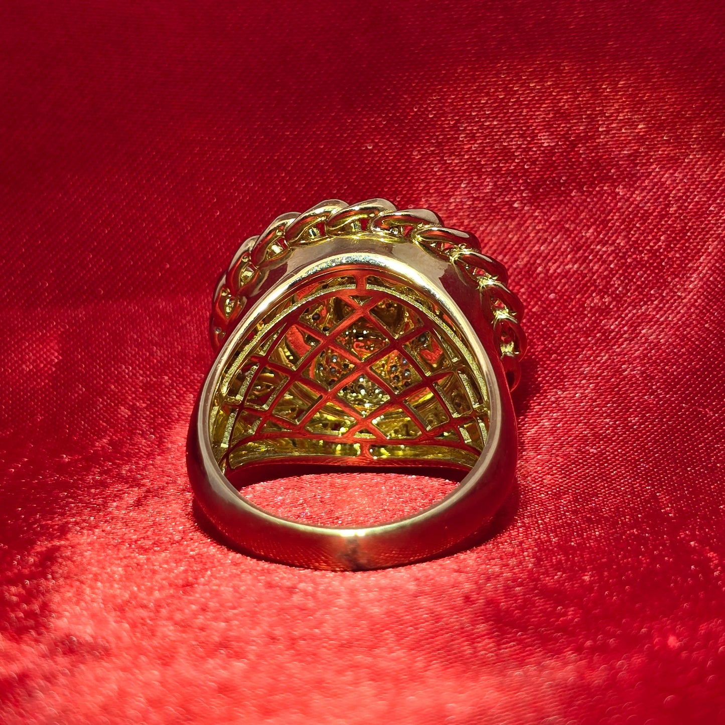 Lion Head Ring Diamond 1.50 ctw 10K Yellow Gold