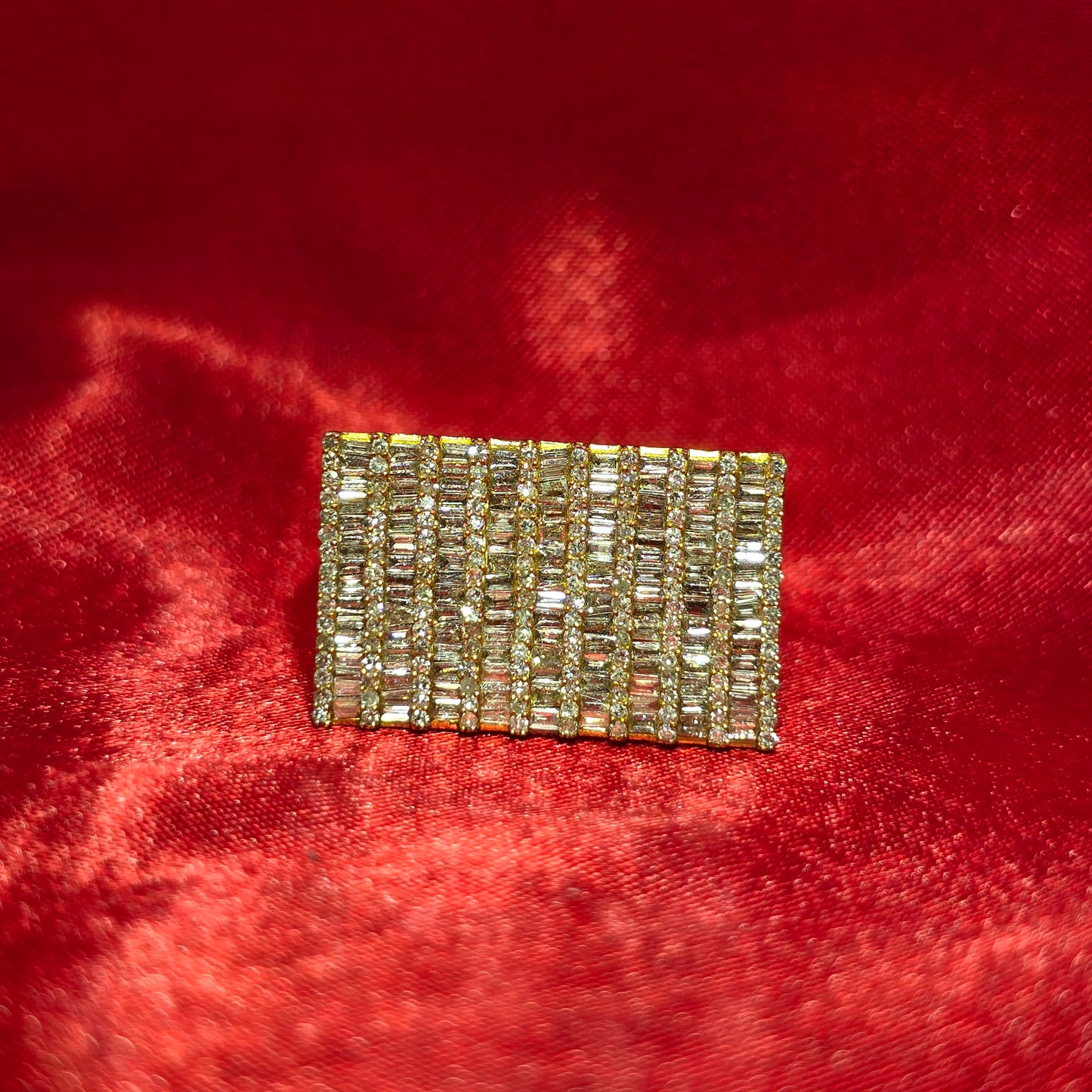 Baguette Pinky Ring 2.00 ctw Diamond 10K Yellow Gold