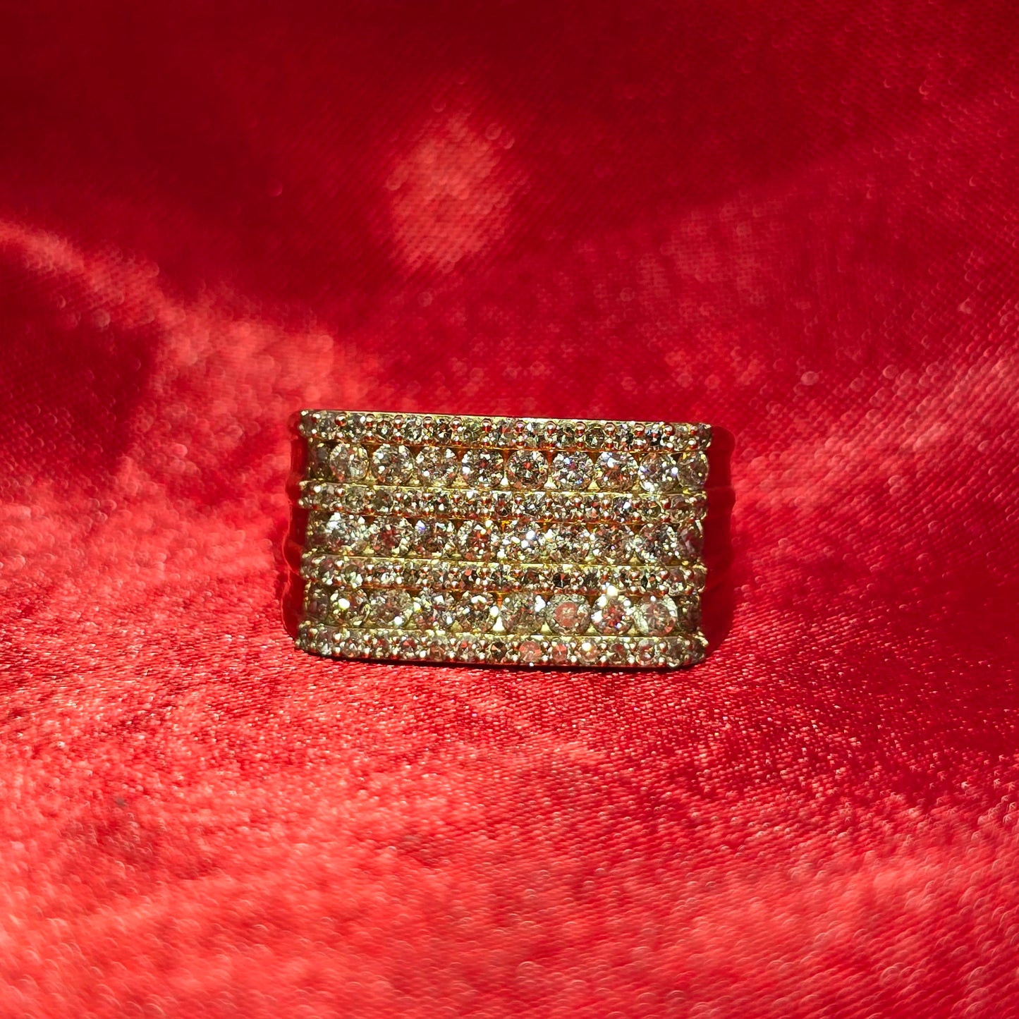 Round Ring 1.75 ctw Diamond 10K Yellow Gold
