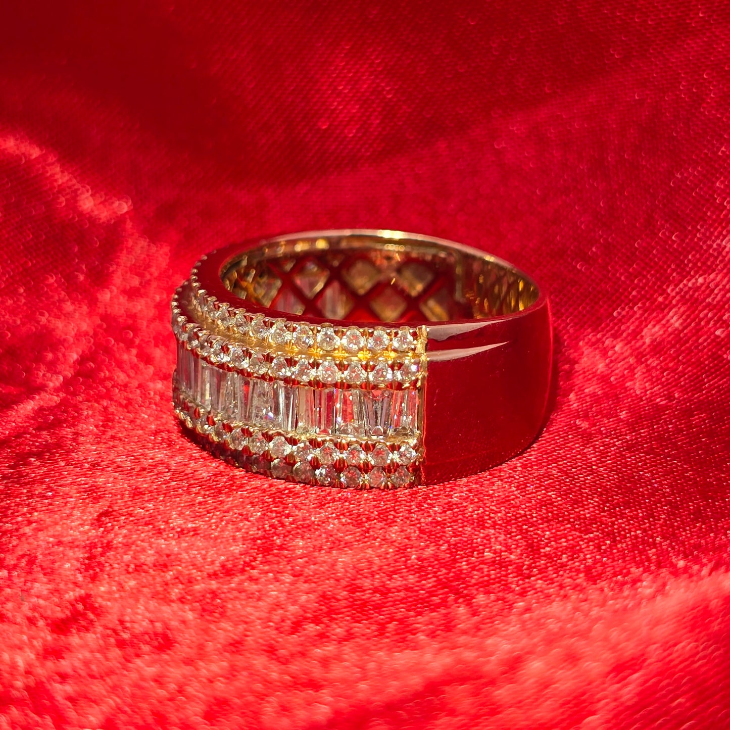 Round Cut Ring Diamond 3.25 ctw 14K Yellow Gold