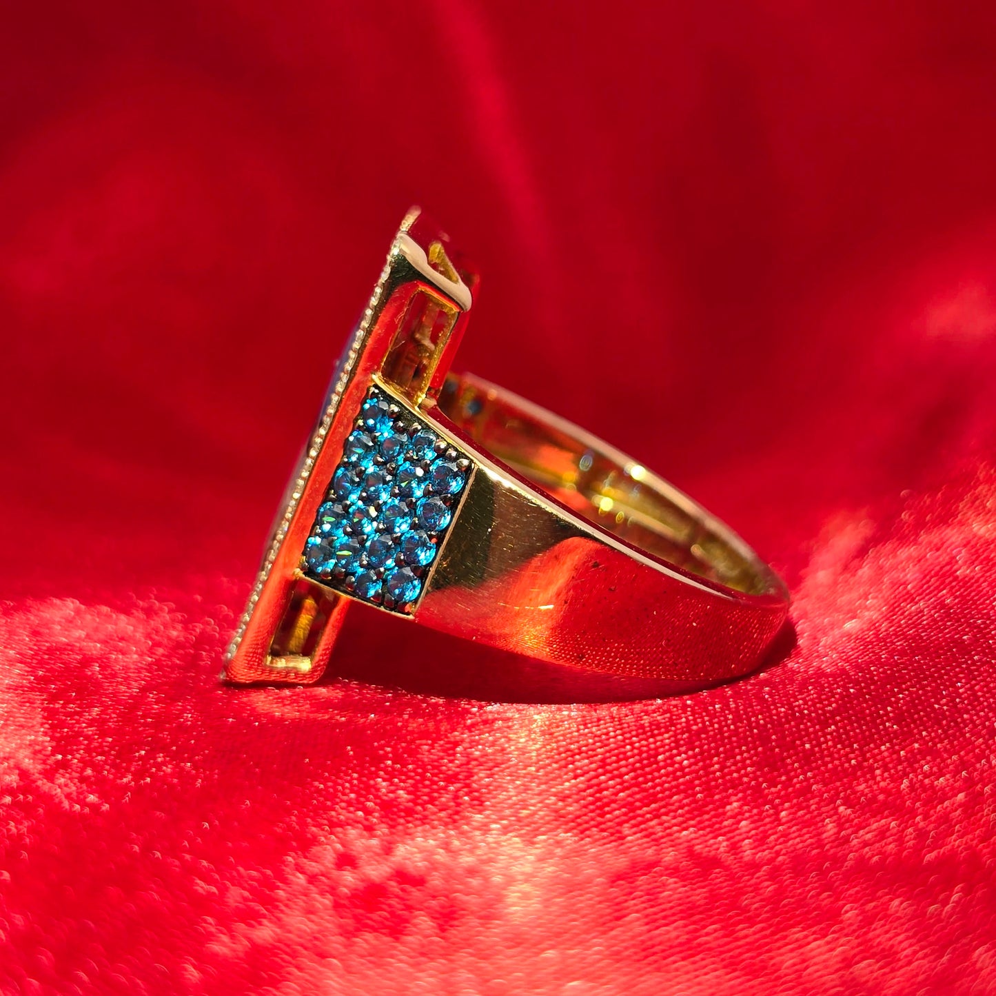 Diamond Picture Ring 0.49 ctw 10K Yellow Gold
