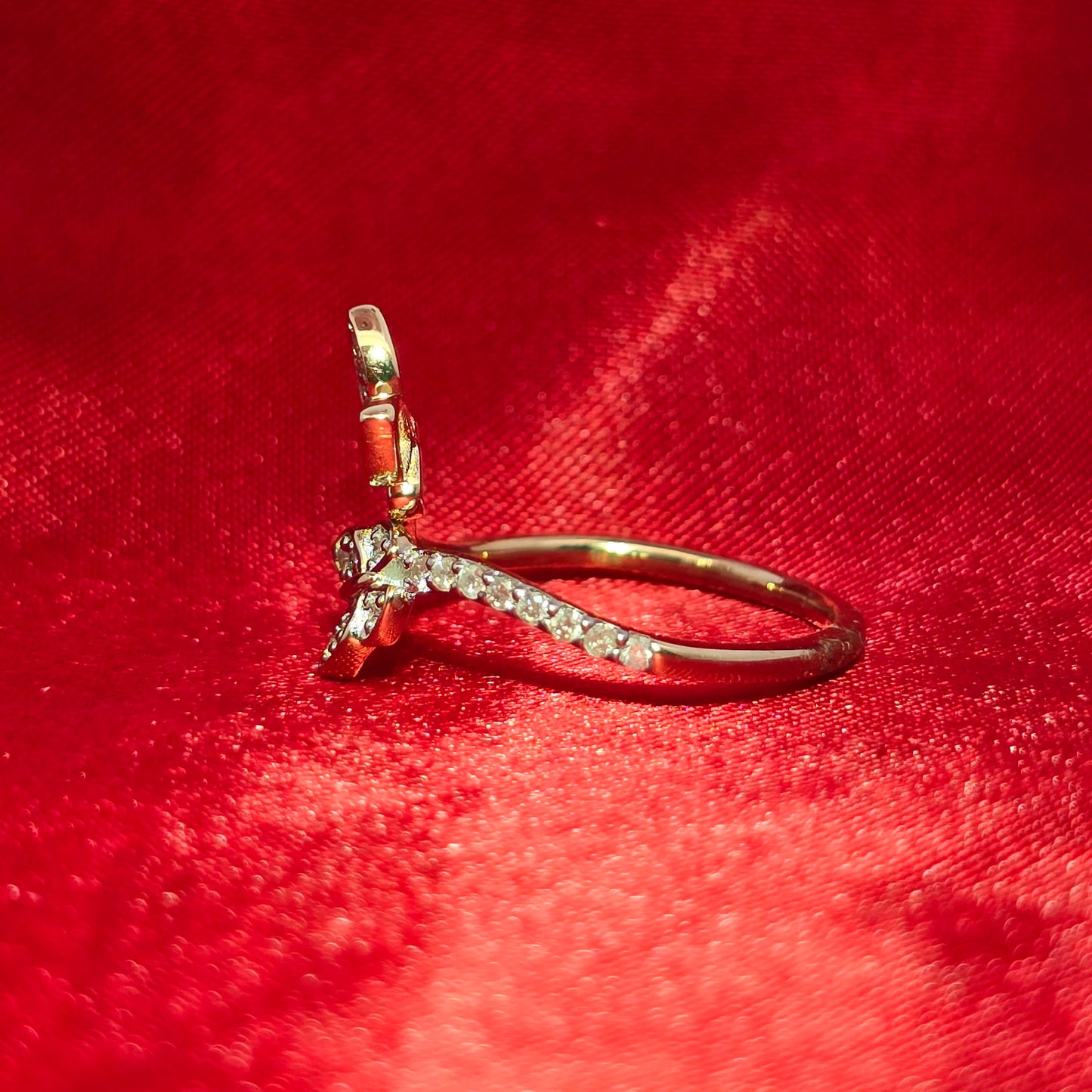 Diamond Double Butterfly Ring 0.28 CTW | 10K Yellow Gold Nature-Inspired Design