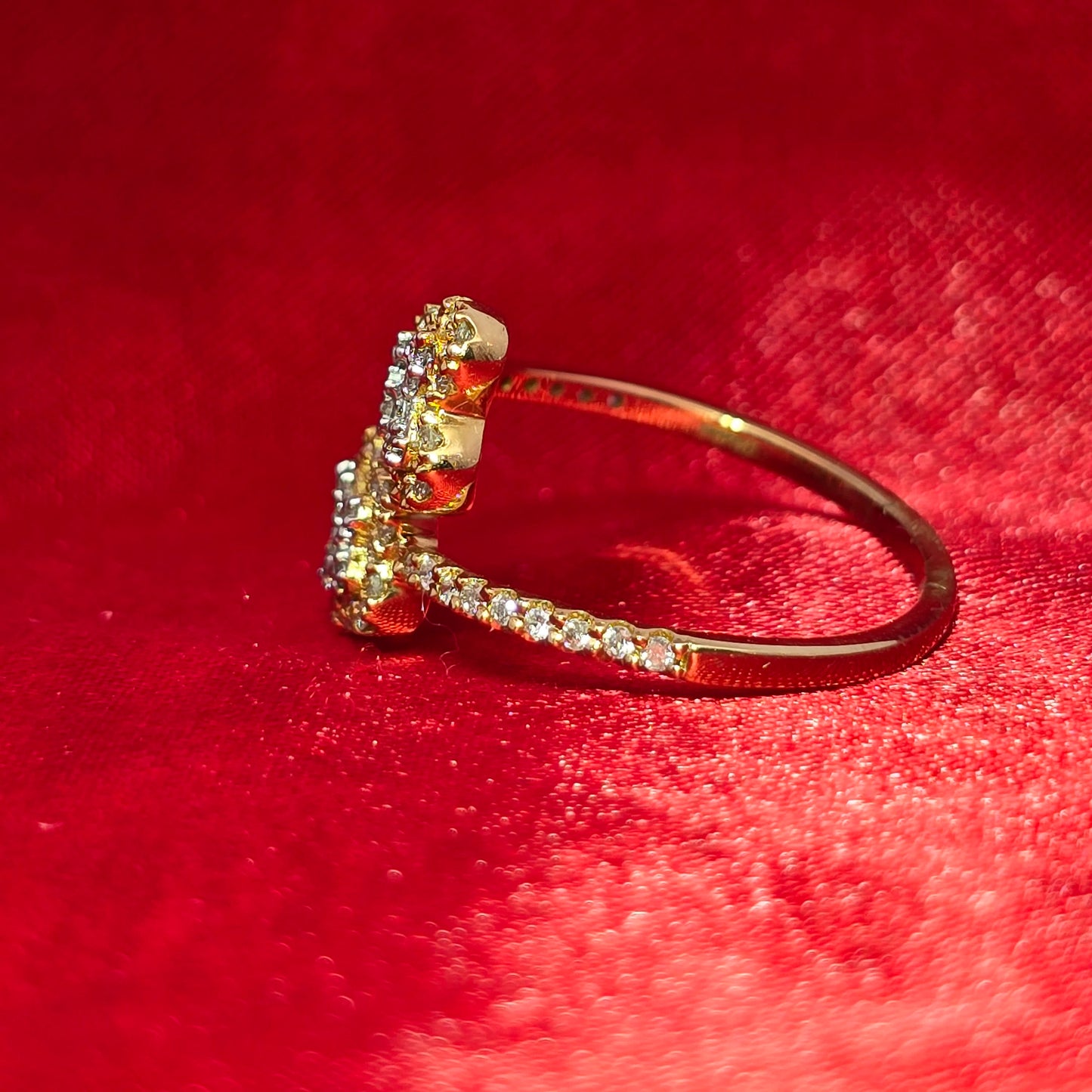 Diamond Clover Ring 0.35 ctw 10K Yellow Gold