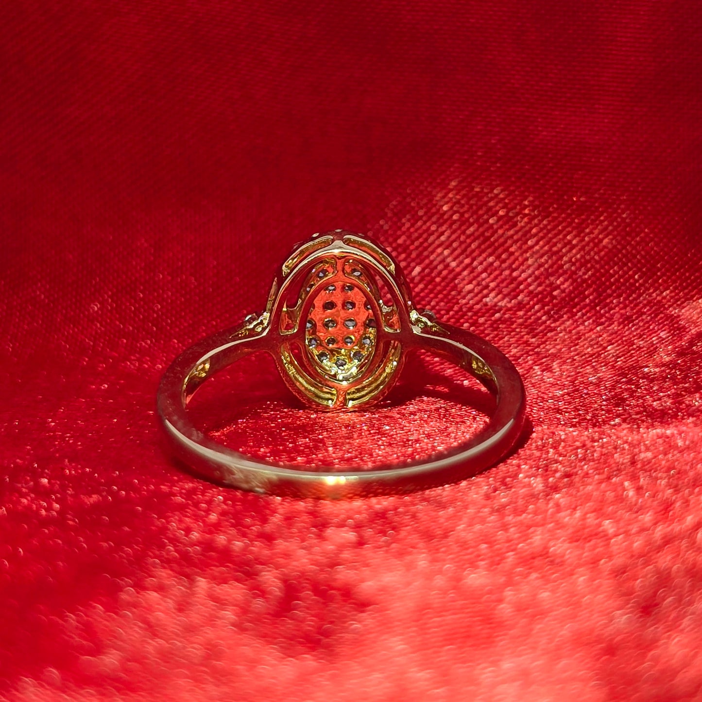 Diamond Oval Ring 0.23 ctw 10K Yellow Gold