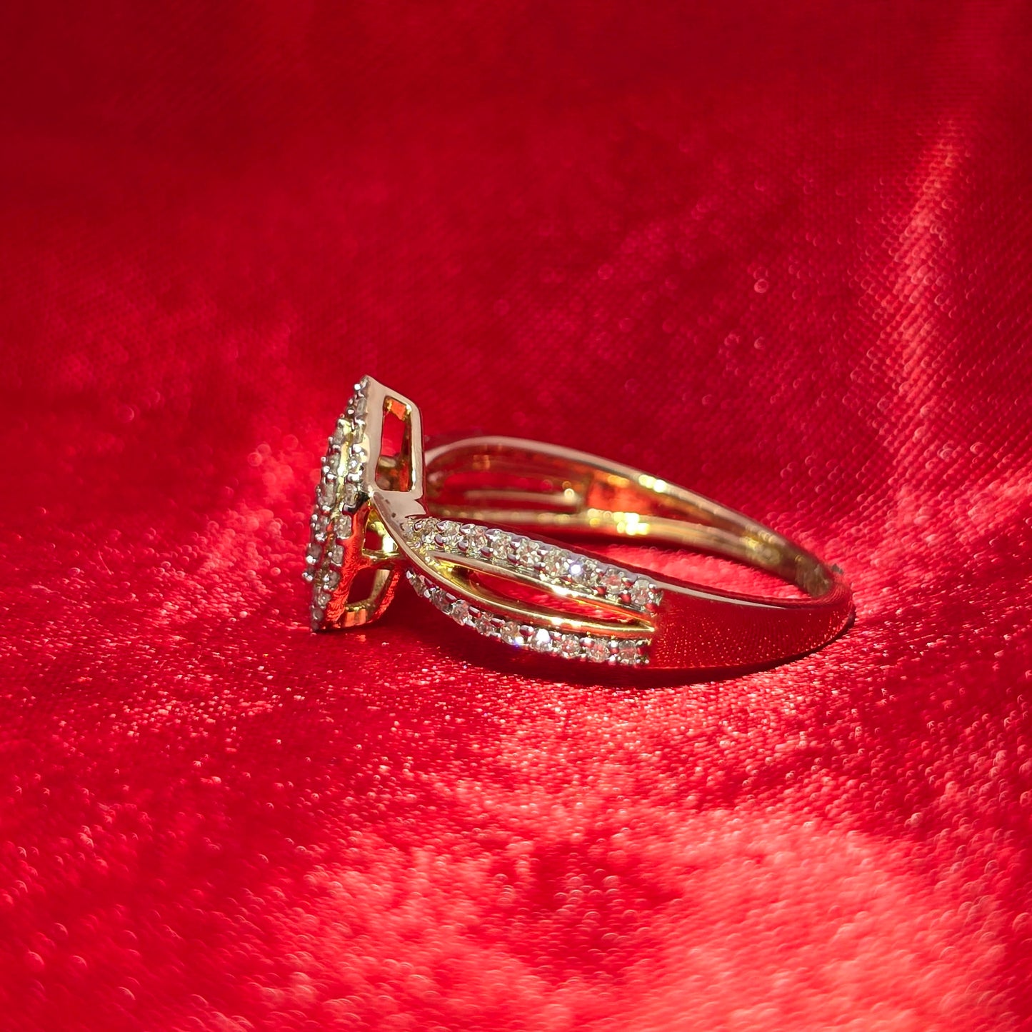 Diamond Marquise Shape Ring 0.28 ctw 10K Yellow Gold