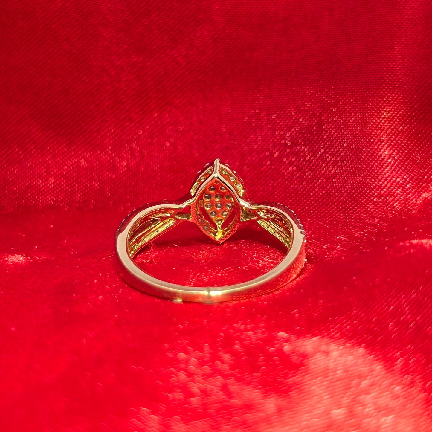 Diamond Marquise Shape Ring 0.28 ctw 10K Yellow Gold