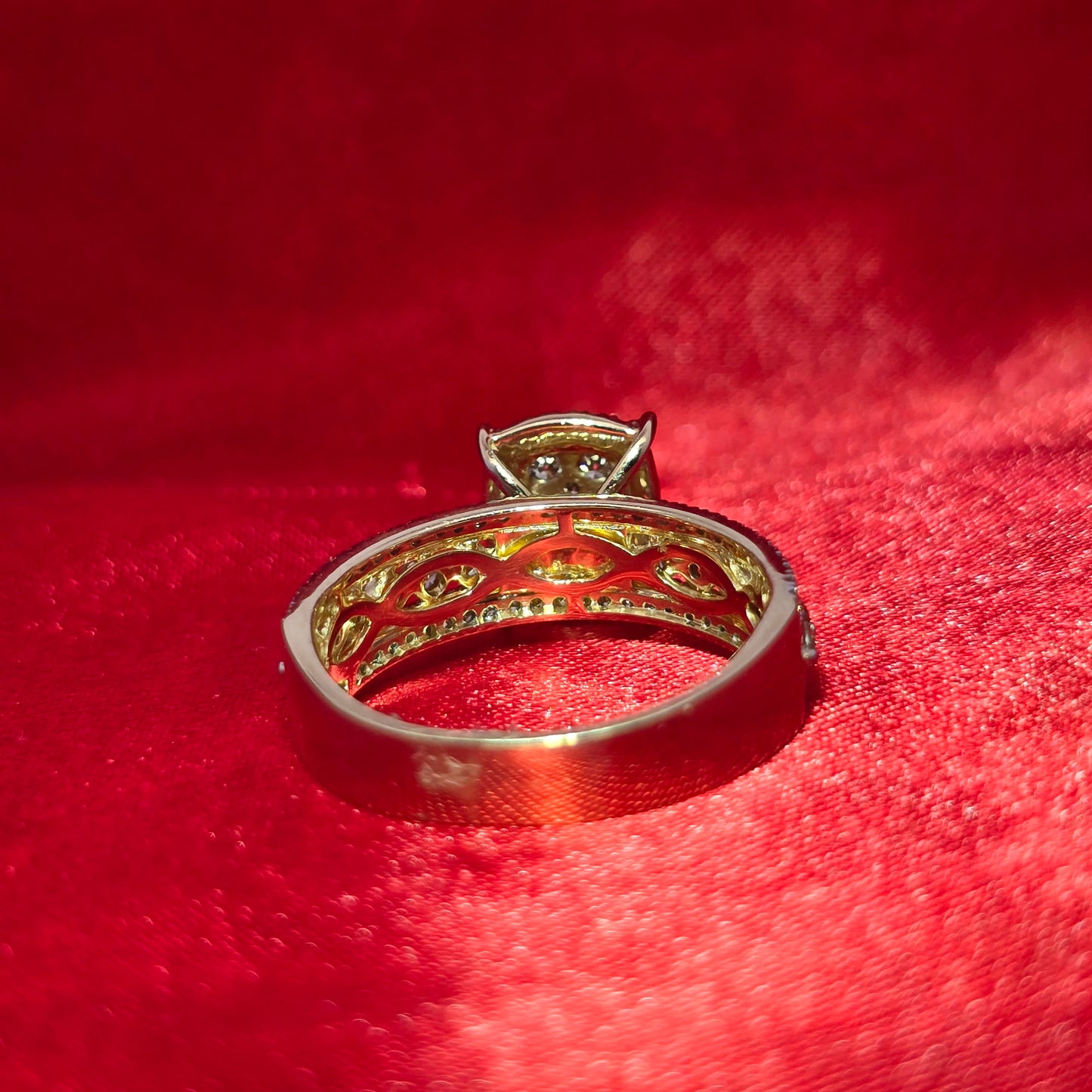 Diamond Wedding Set Ring 1.32 ctw 10K Yellow Gold