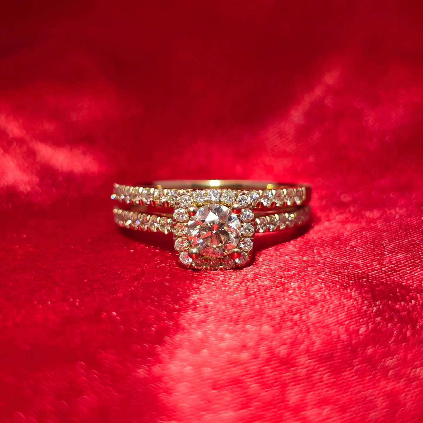Diamond Engagement Ring 1.35 ctw 14K Yellow Gold