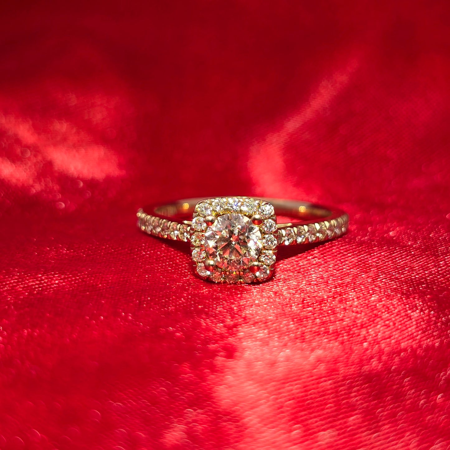 Diamond Engagement Ring 1.35 ctw 14K Yellow Gold