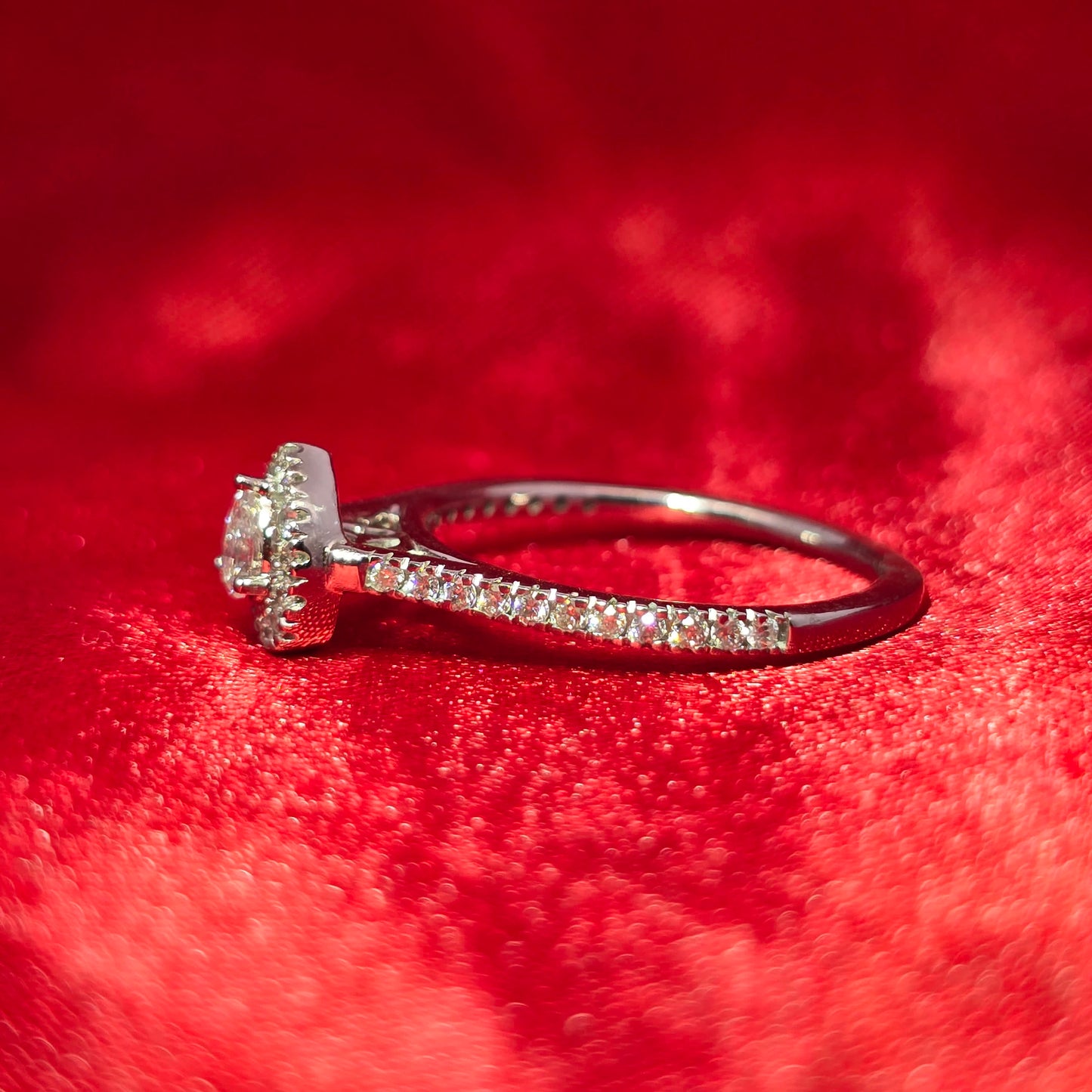 Diamond Pear Drop Ring 0.12 ctw 14K White Gold