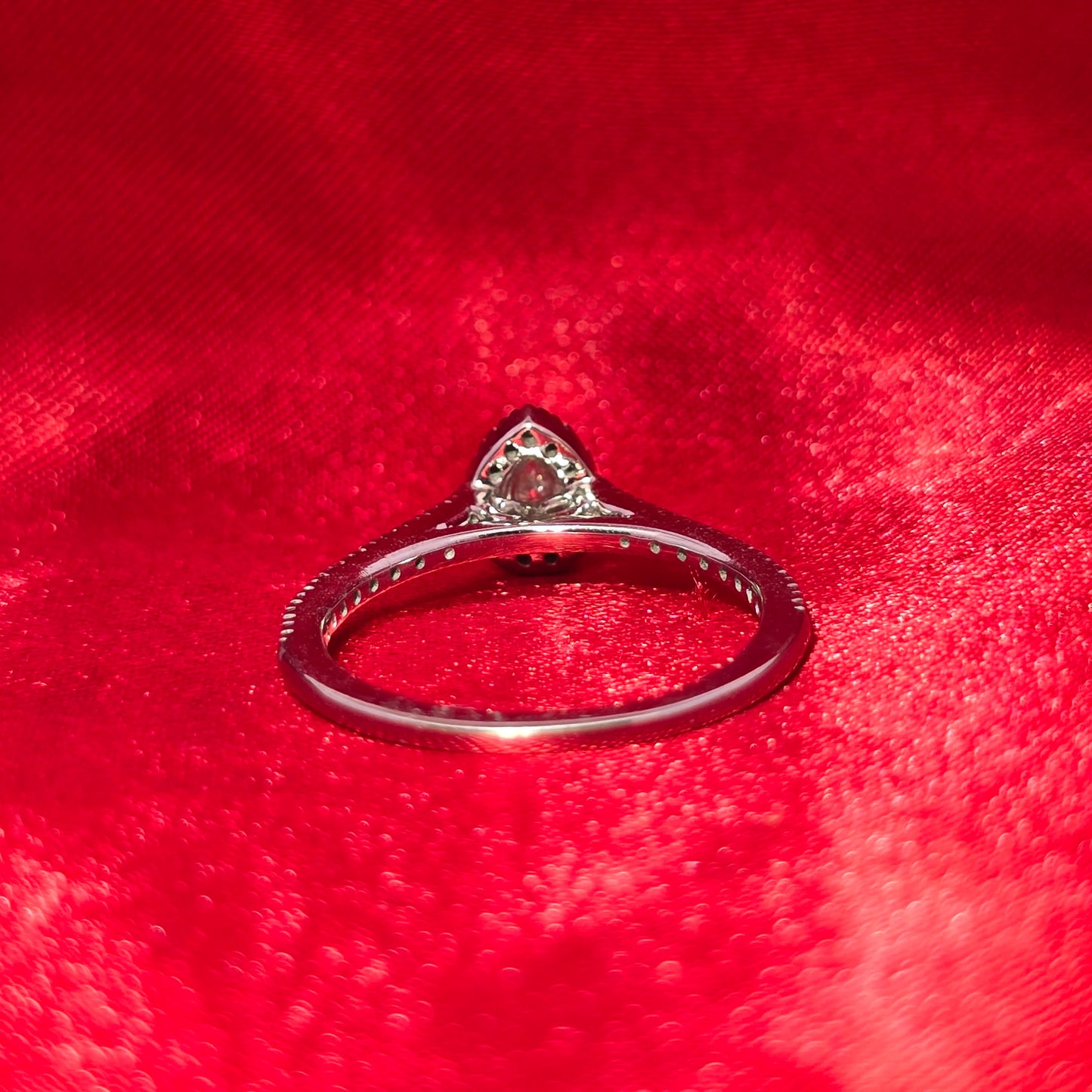 Diamond Pear Drop Ring 0.12 ctw 14K White Gold