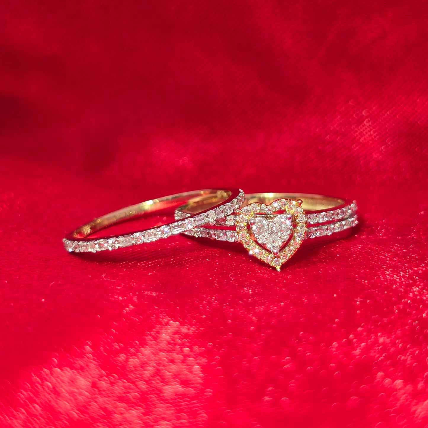 Diamond Heart Shaped Ring 0.50 ctw 10K Yellow Gold