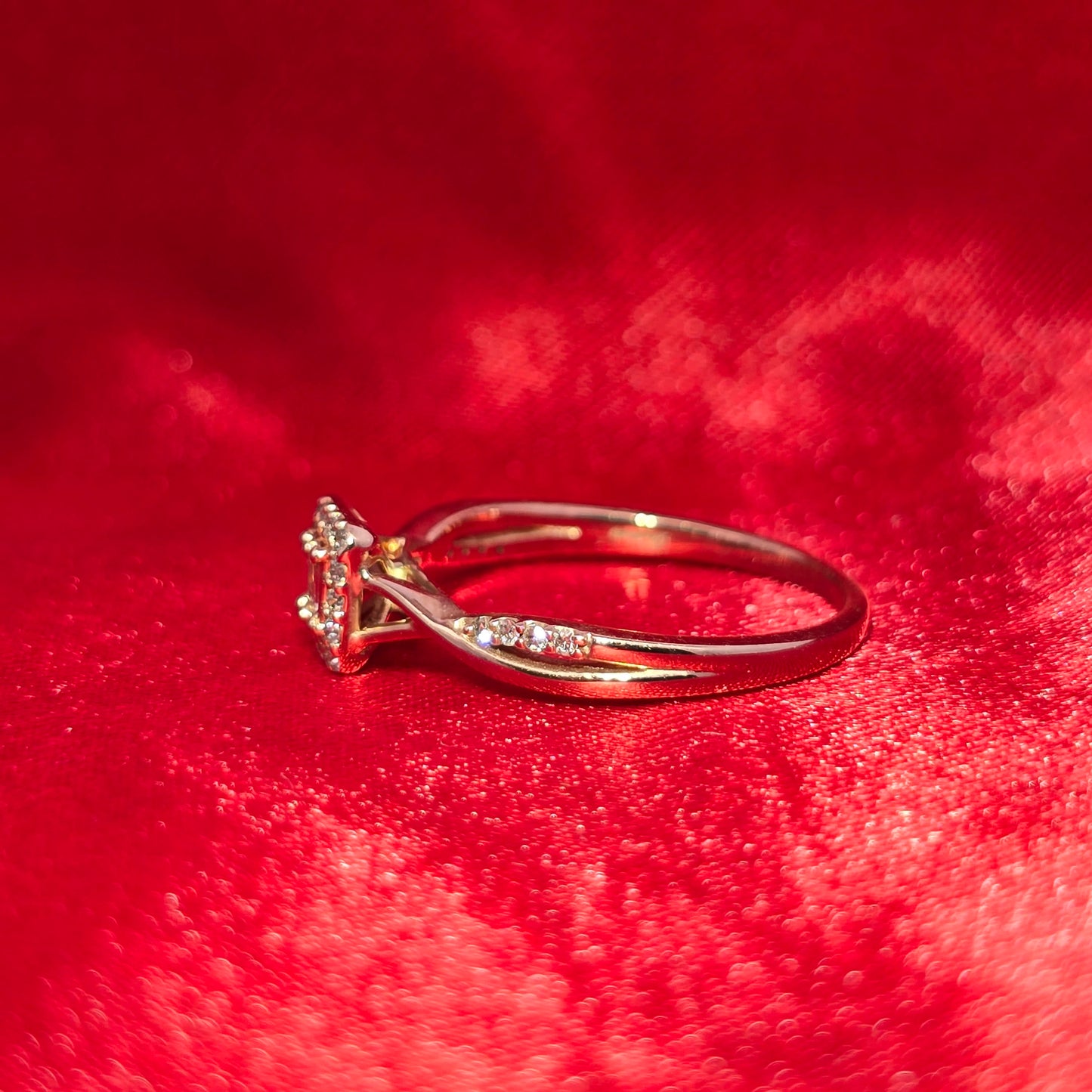 Diamond Square Ring 0.25 ctw 10K Yellow Gold