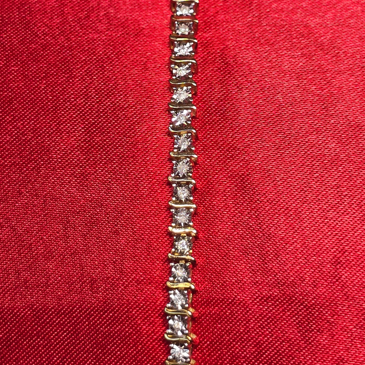 Women's Diamond Tennis Bracelet 1 ctw 10K Yellow Gold 7"