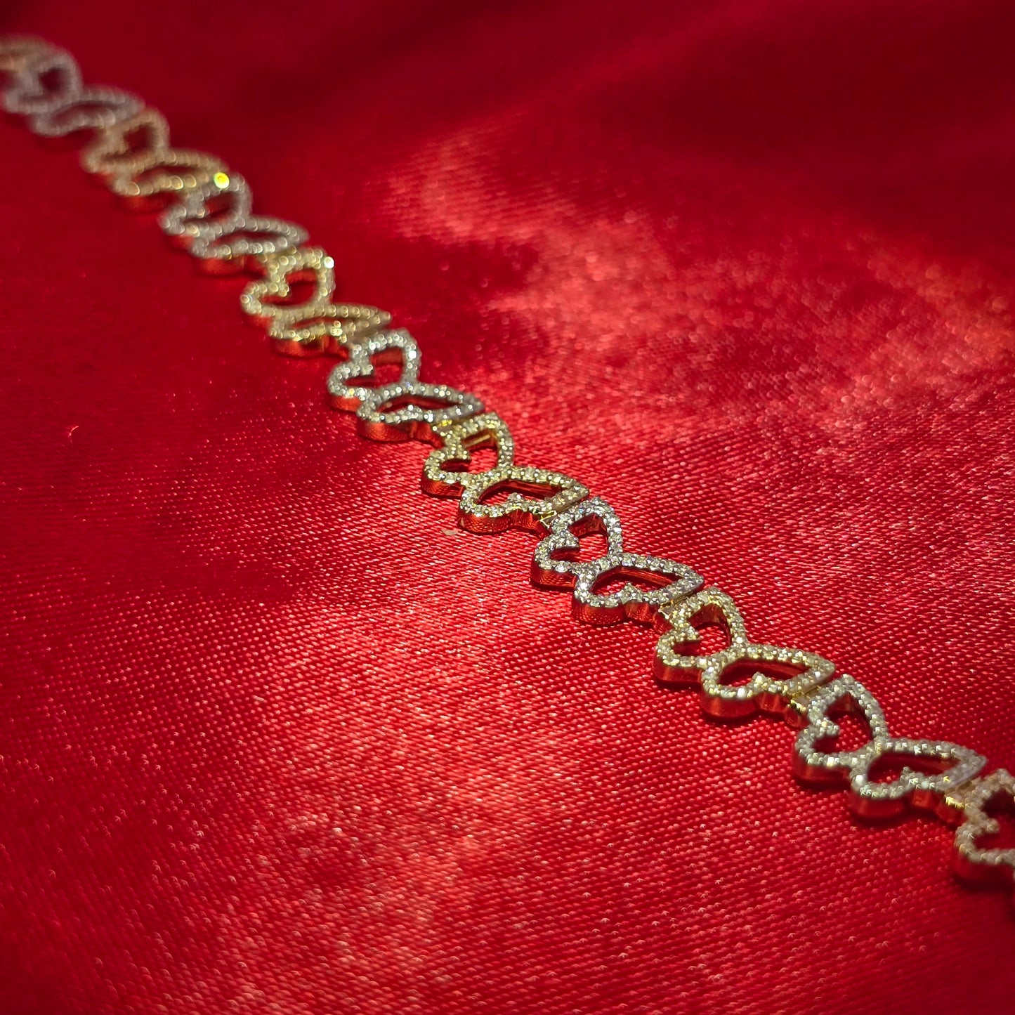 Women's Elegant Butterfly Bracelet 1.25 ctw Diamond 10K Yellow and White Gold