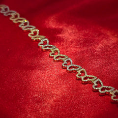 Women's Elegant Butterfly Bracelet 1.25 ctw Diamond 10K Yellow and White Gold