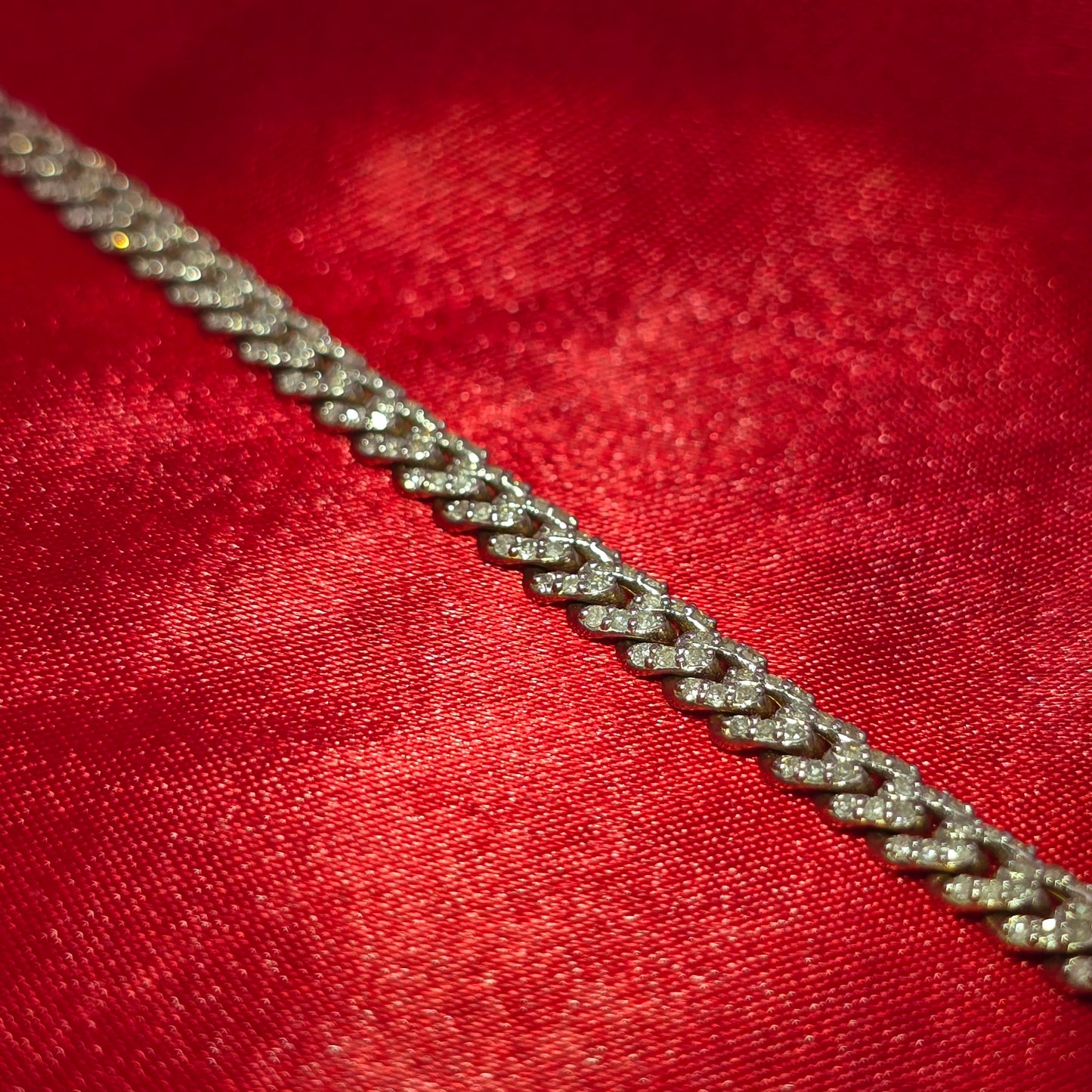 5.5MM Cuban Link Bracelet 2.36 ctw Diamond 10K Yellow Gold