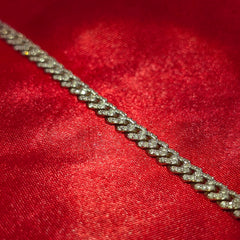 5.5MM Cuban Link Bracelet 2.36 ctw Diamond 10K Yellow Gold