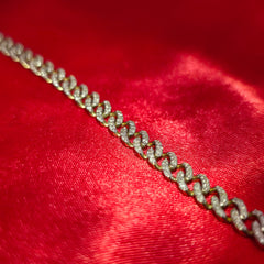 6MM Cuban Bracelet 2.47 ctw Diamond 10K Yellow Gold