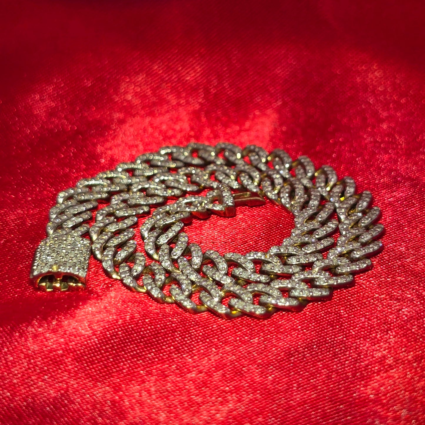 6MM Cuban Bracelet 2.47 ctw Diamond 10K Yellow Gold