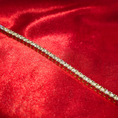 14K Yellow Gold Women's Diamond Tennis Bracelet 3.00ctw with Heart Clasp