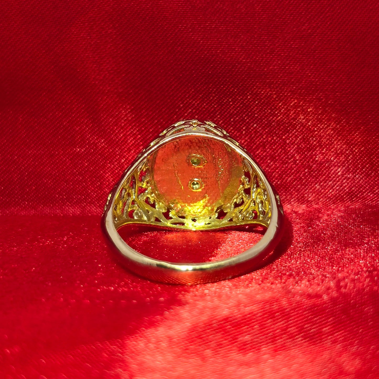 10K Luxury Gold Jesus Head Ring