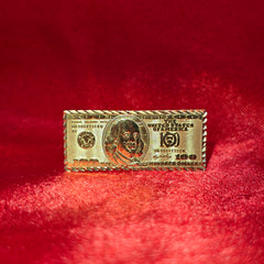 10K Gold $100 Dollar Bill Ring – Benjamin Franklin Engraved Statement Ring