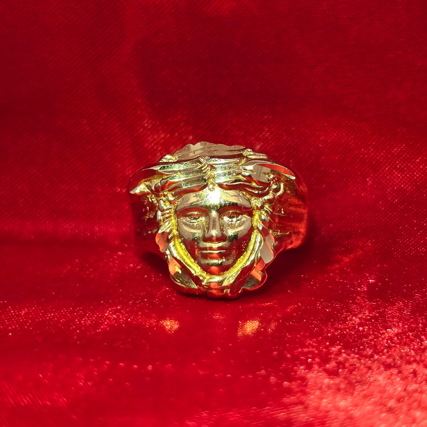 10K Gold Medusa Ring for Men – Bold Luxury Statement Jewelry
