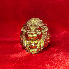 10K Gold Lion Head Ring for Men – Bold & Powerful Statement Piece