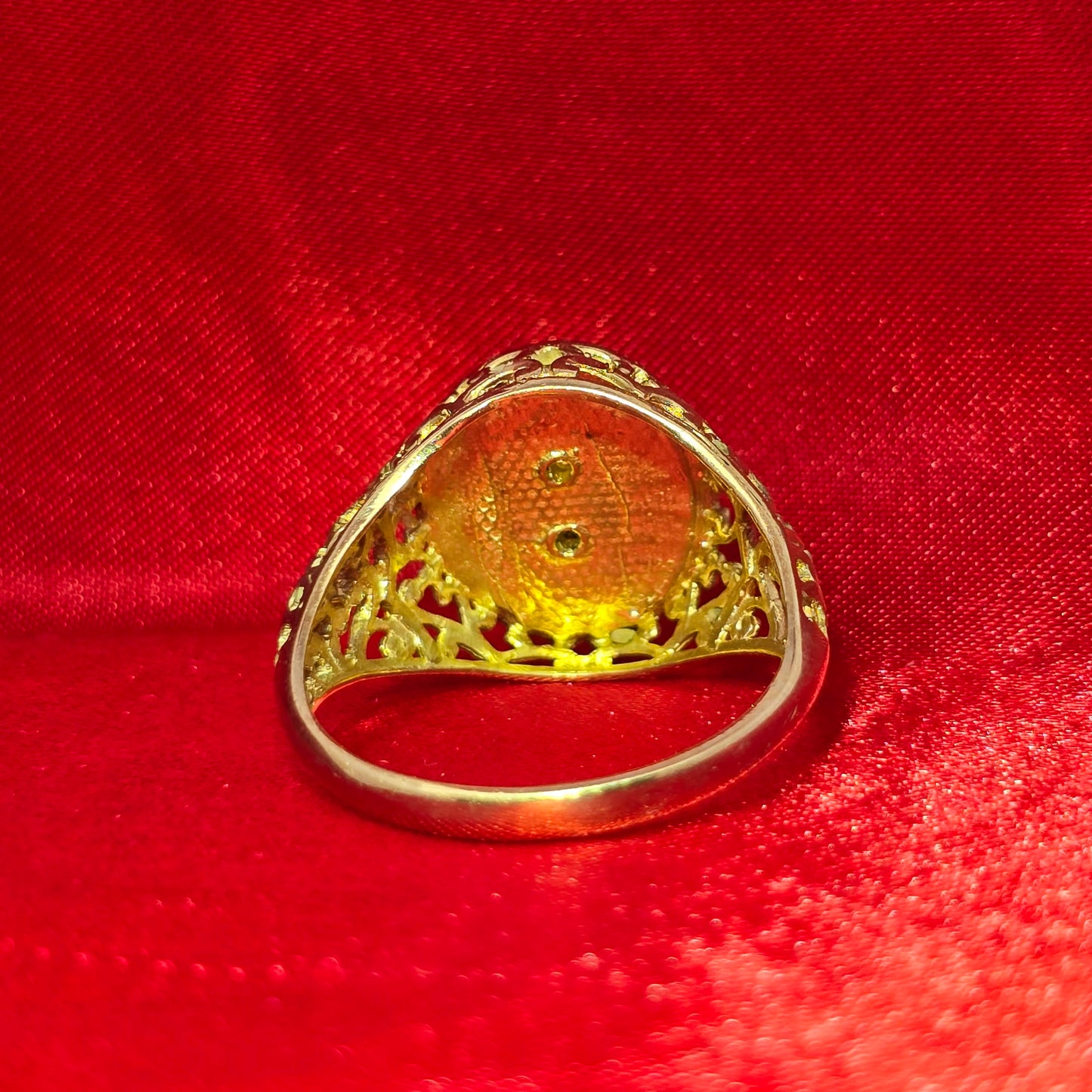 10K Gold Cross Ring for Men – Luxury Religious Statement Ring