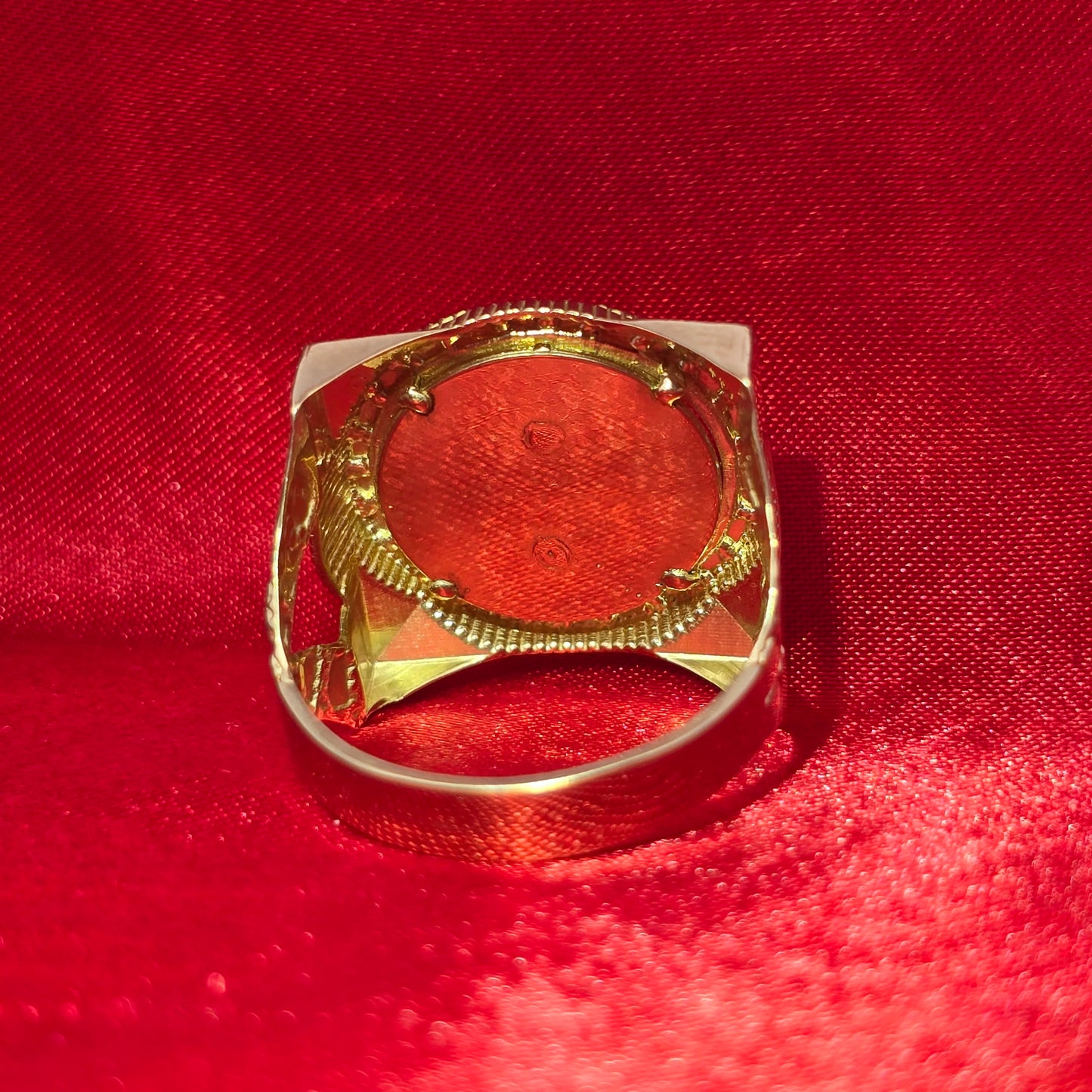 10K Luxury Gold Lion Head Mens Ring