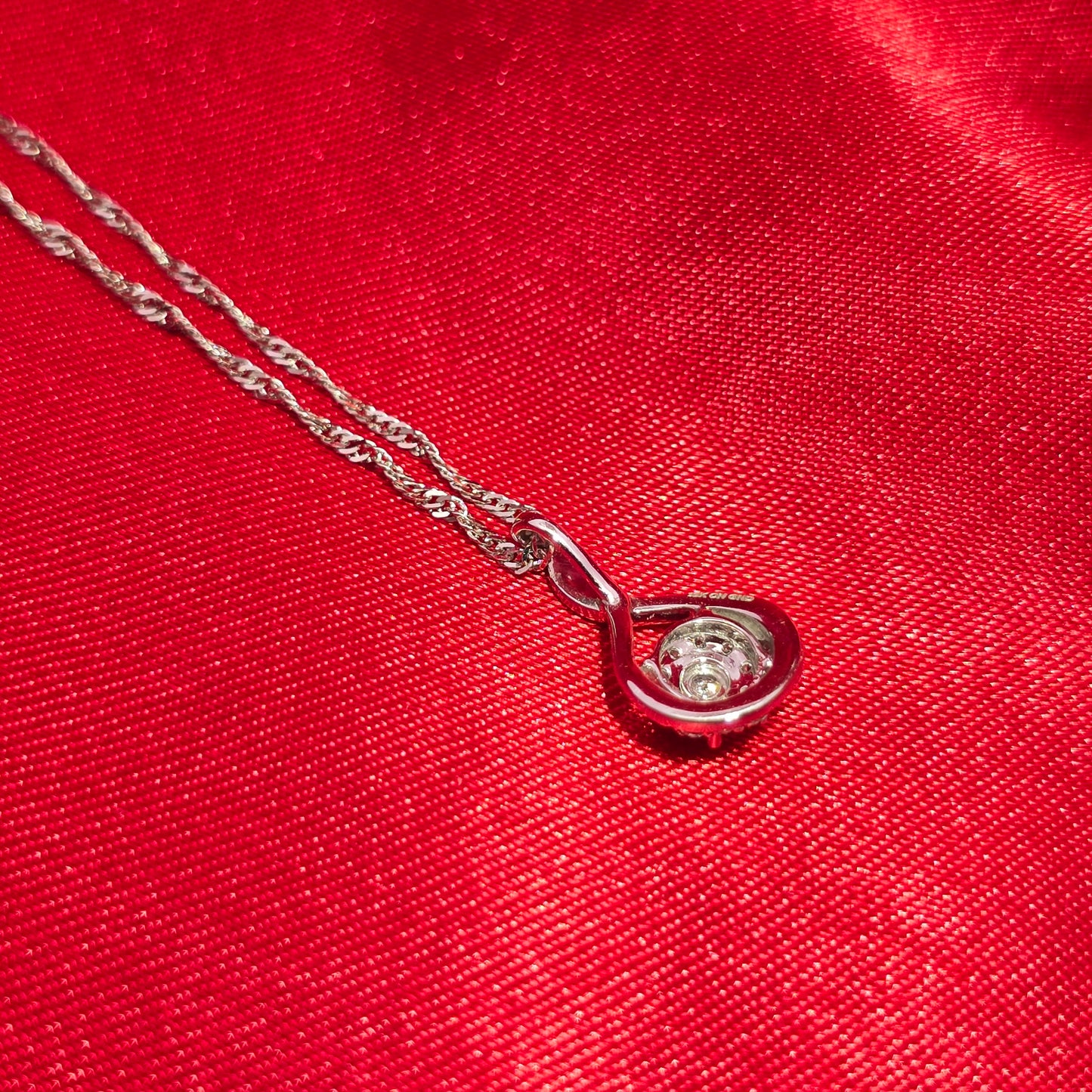 10K White Gold Diamond Swirl Pendant with Twisted Curb Chain | 1/10 CTW Cluster Necklace for Women