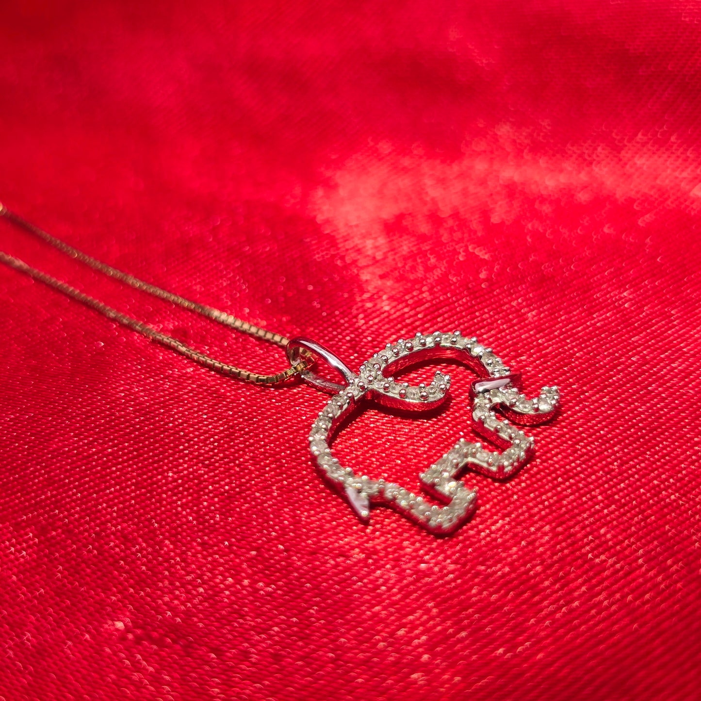 10K Yellow Gold Diamond Elephant Pendant | Baby Gift Necklace 0.16 CTW