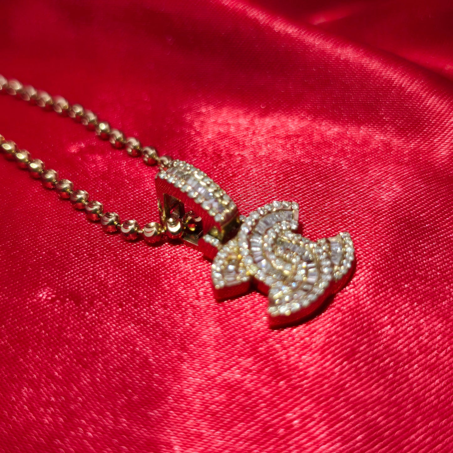 10K Yellow Gold Diamond Double-C Pendant Necklace | Chanel-Inspired | 1.50 CTW