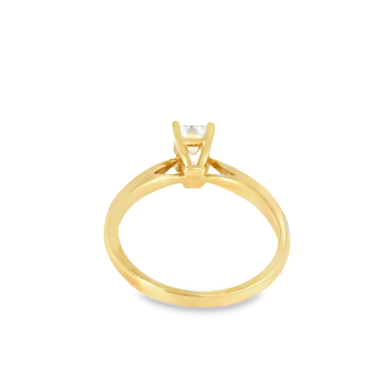 14K Yellow Gold Emerald Cut Diamond Solitaire Engagement Ring 1.00 CTW