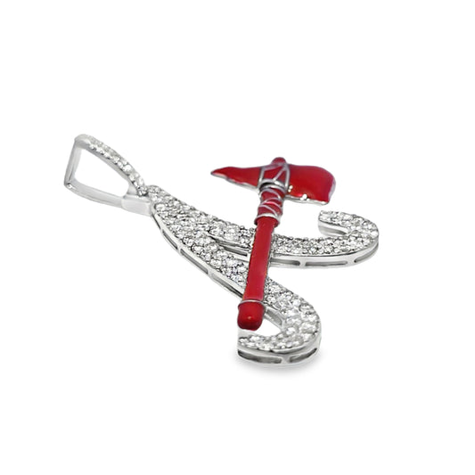 10K White Gold Diamond “A” Pendant 2.50 ctw | Iced Out Atlanta Braves Inspired Pendant – Jewelry Palace