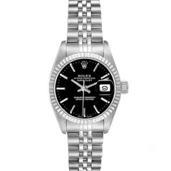Rolex Datejust 26mm Steel White Gold Black Dial