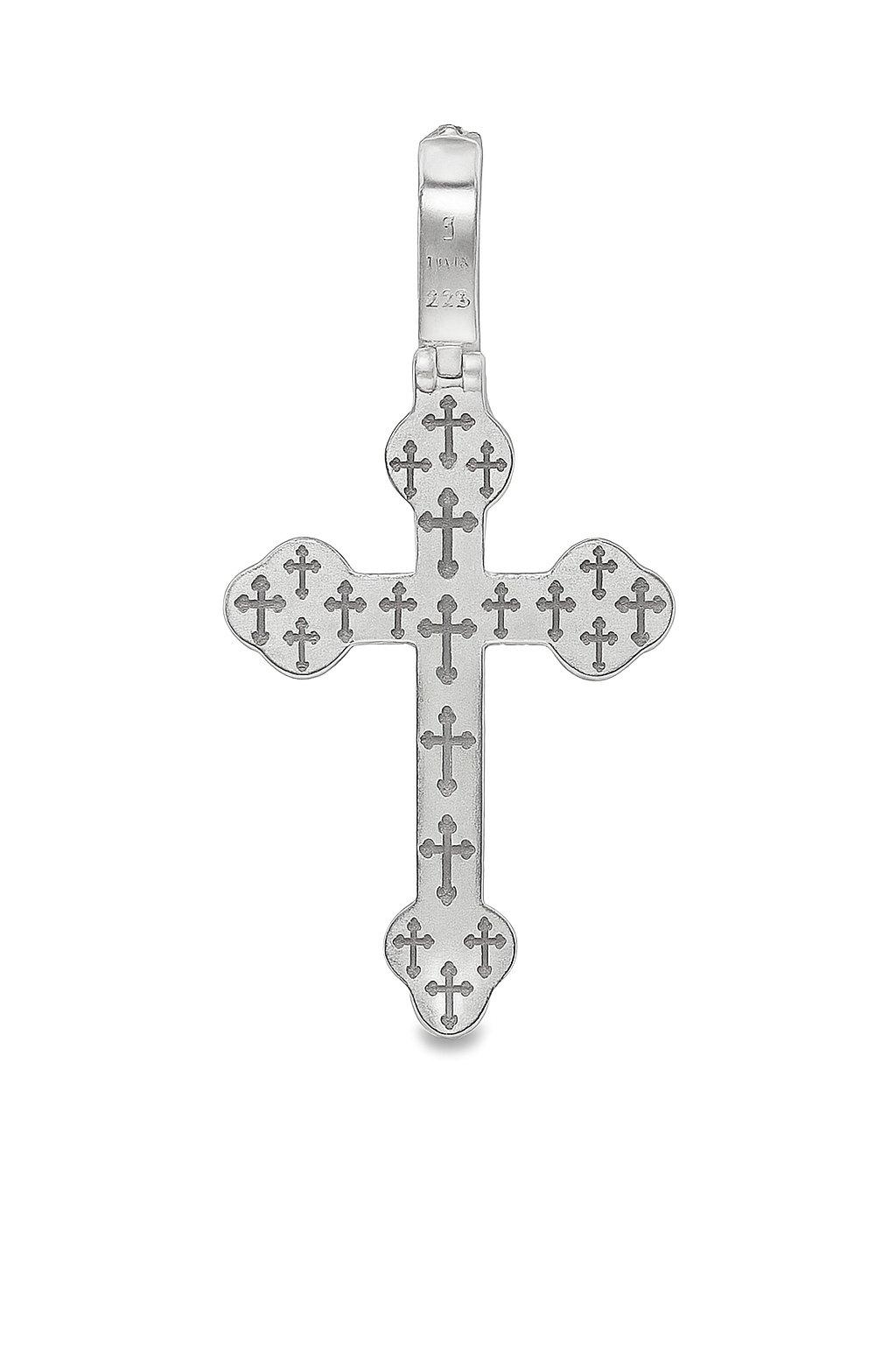 10K White Gold Diamond Cross Pendant 2.53 ctw