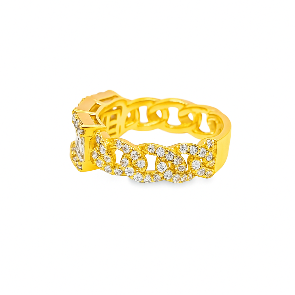 1.67 CTW 10K Yellow Gold Diamond Eternity Band | Baguette & Round Diamond Ring | Jewelry Palace