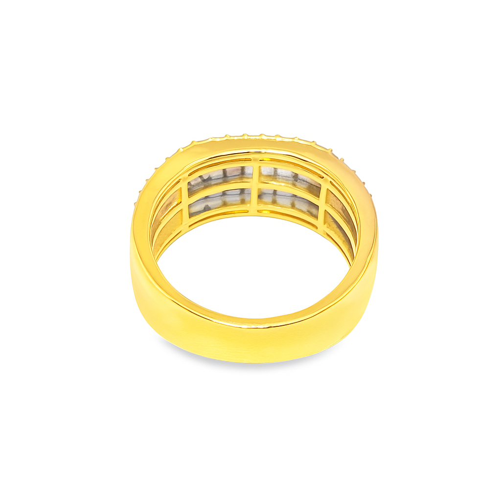 10K Yellow Gold Diamond Baguette Band 1.12 CTW | Men’s Statement Ring | Jewelry Palace