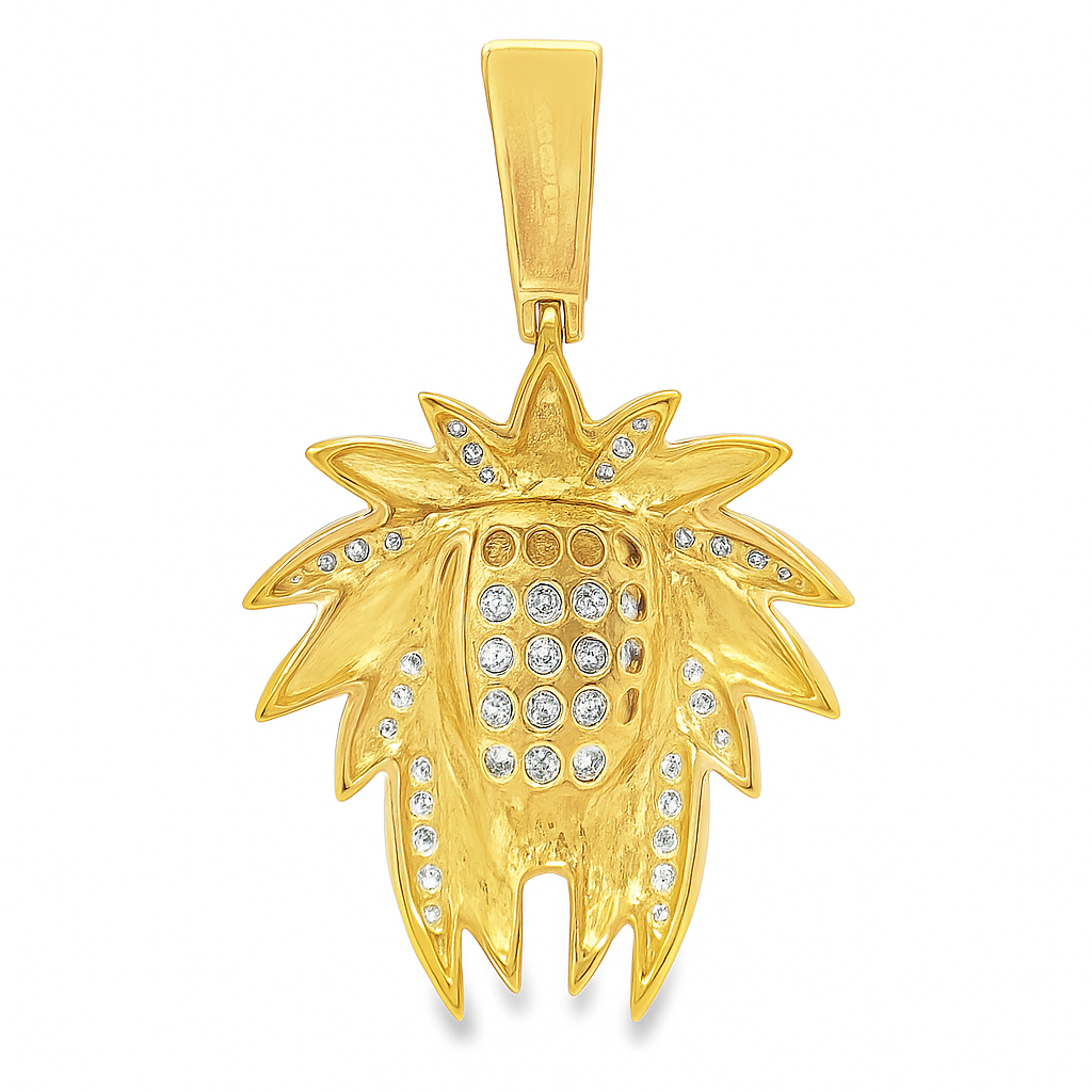 10K Yellow Gold Diamond Native American Chief Pendant 0.75 ctw | Cultural Heritage Charm