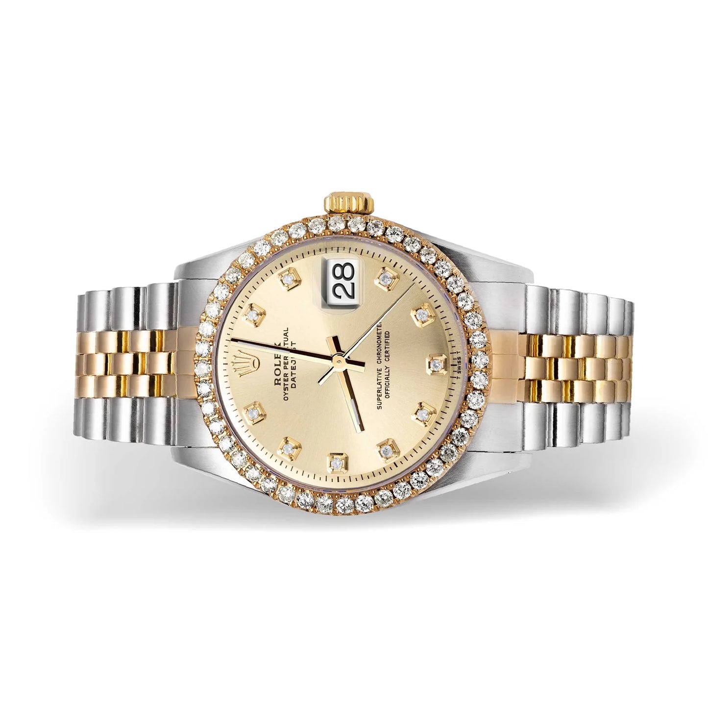31MM Two-Tone Rolex Datejust with 2 CTW Diamond Bezel