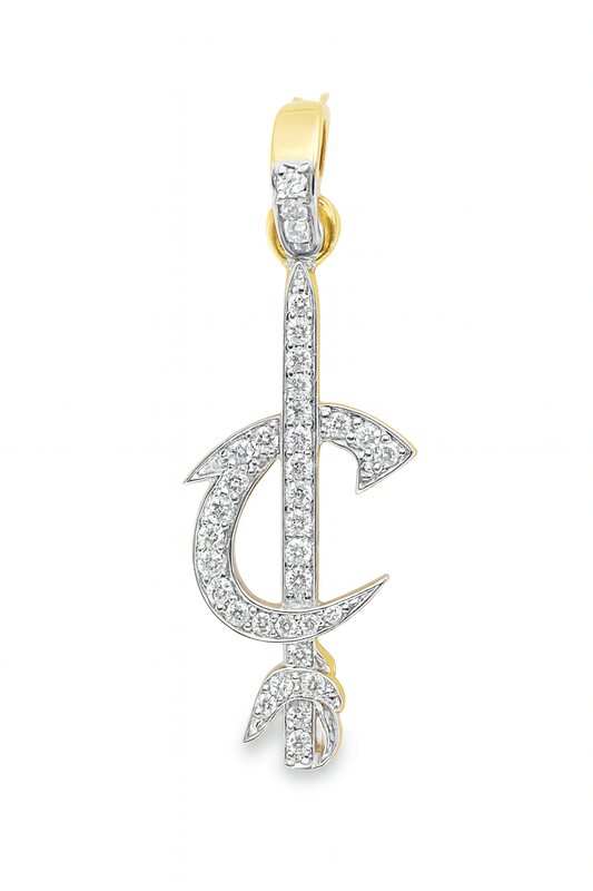 10K Yellow Gold Diamond Cleveland Cavaliers Logo Pendant 0.50 ctw | Sports Charm