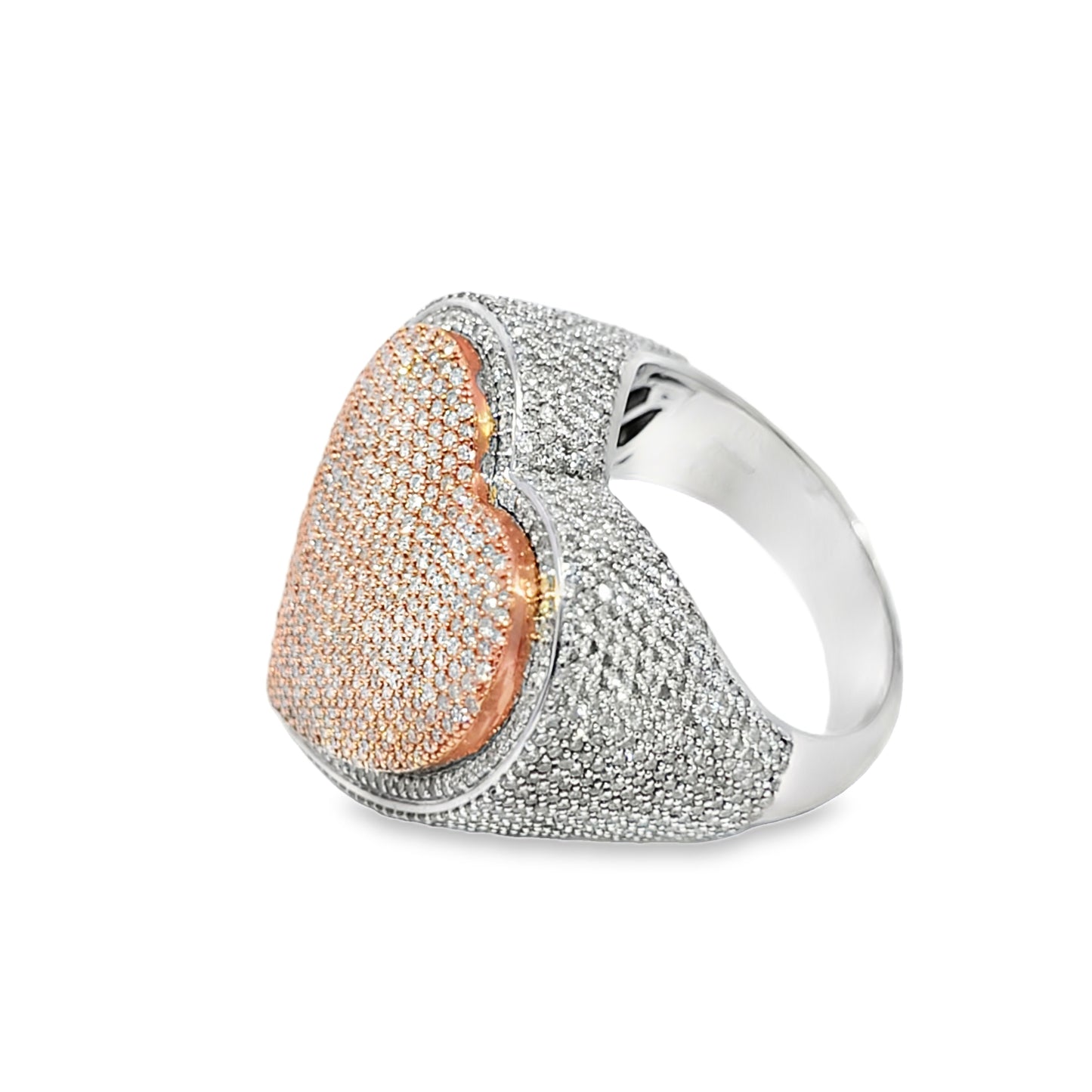 Heart Ring 4.72 ctw Diamond 10K White Gold